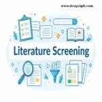 set as featured image for the blog explaining about literature screening the process