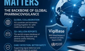 This is set to be a featured image for the article explains about vigibase the global pharmacovigilance database