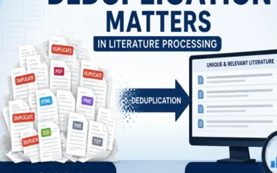 Set as featured image for the article explaining about deduplication in literature screening