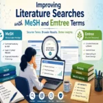 set as featured image for the article explaining the fundamentals and mapping of MeSH and Emtree terms for literature search