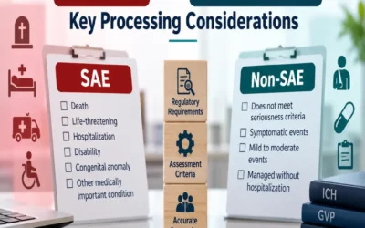Set as featured image for the article where we explains about key consideration of points when processing ICSR as SAE vs Non-SAE